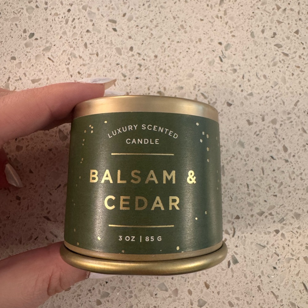 Balsam & Cedar Luxury Scented Candle - Green
